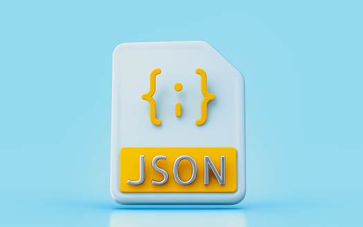 a cutout card showing the wording JSON